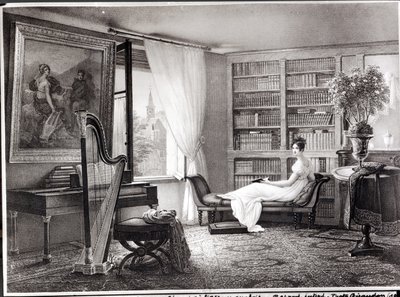 Madame Recamier at the Abbaye-aux-Bois, 1810-44 by Francois Louis Dejuinne